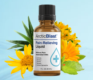 ArcticBlast pain relieving liquid bottle by Nutriomo Labs