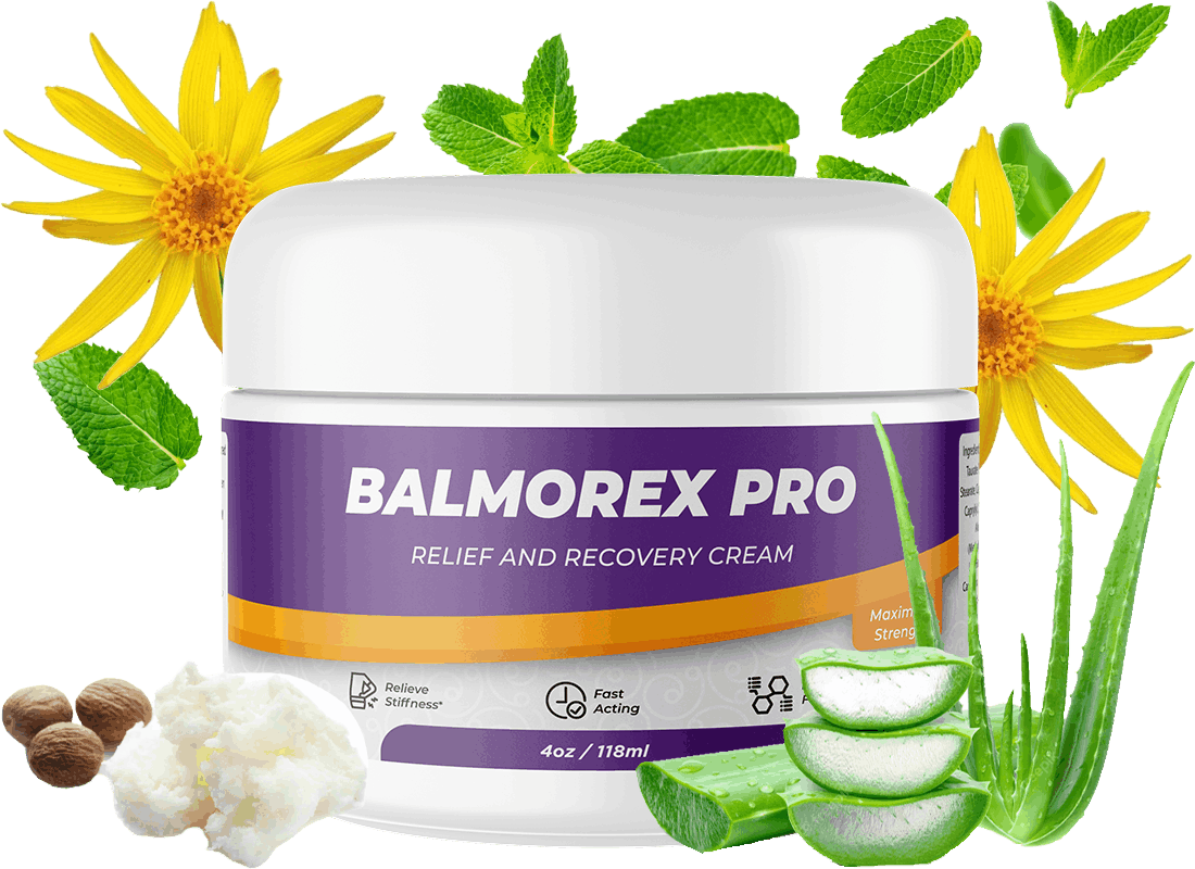 Balmorex Pro 27 plant-based natural ingredients formula for joint and muscle pain relief