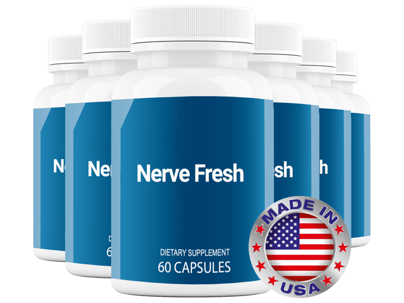Nerve Fresh nerve pain supplement bottle — 5-ingredient neuropathy formula