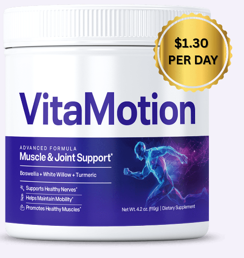 VitaMotion powder supplement bottle